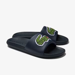 Lacoste Croco 3.0 Logo Slides – Size 9 (US Men’s) / 42 (EU) Crocodile Black